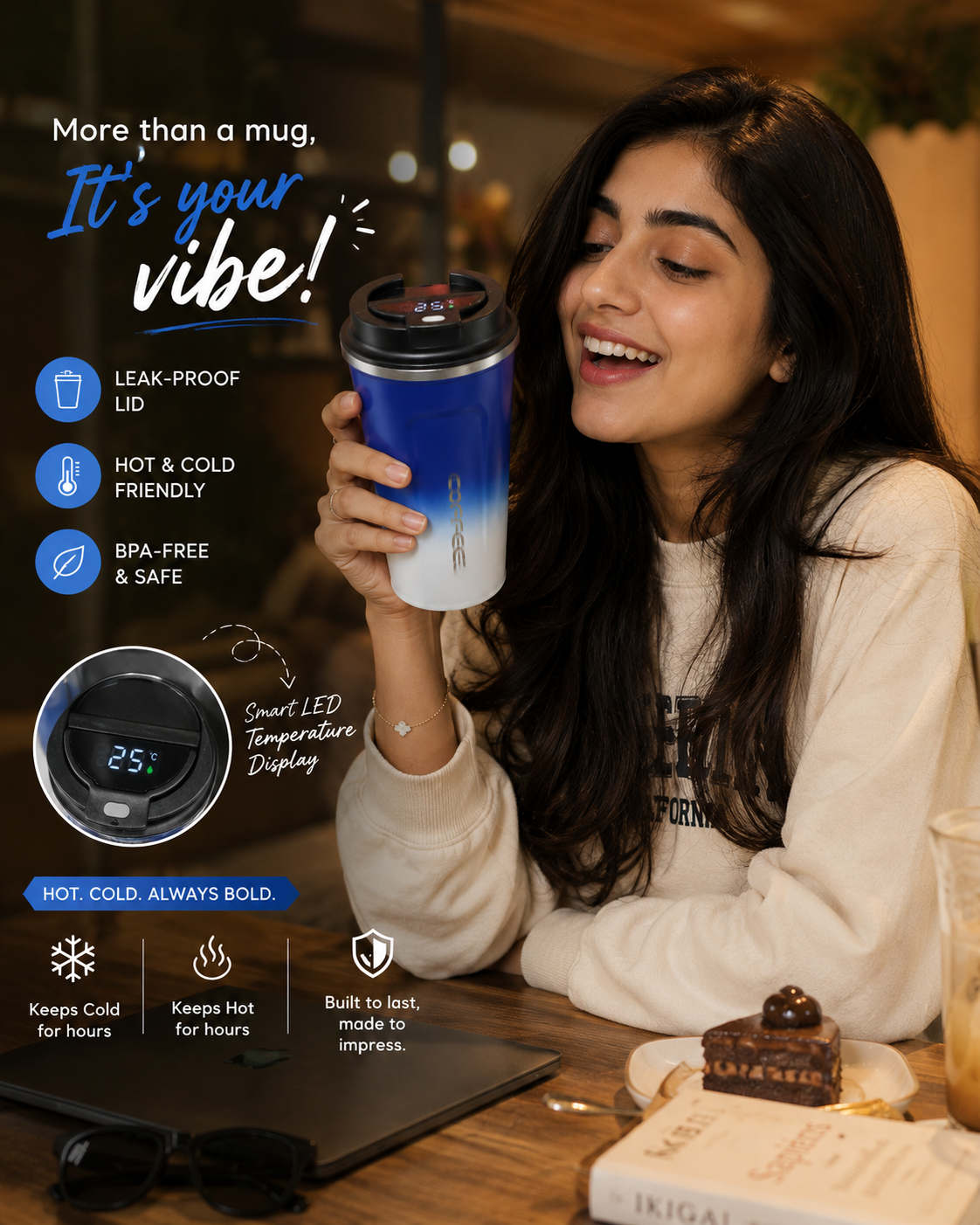 Gradient Insulated Coffee Cup 500 ML