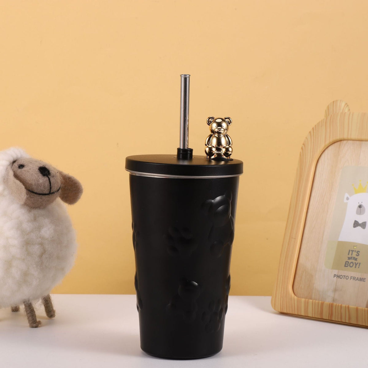 Bear 600 ML Insulated Stainless Steel with Straw