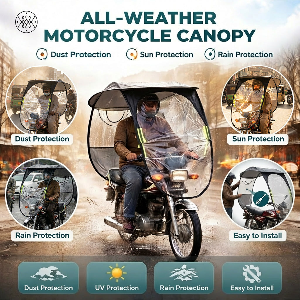 All Weather Bike Full Canopy - Protects from RAIN, UV SUNLIGHT & Dust