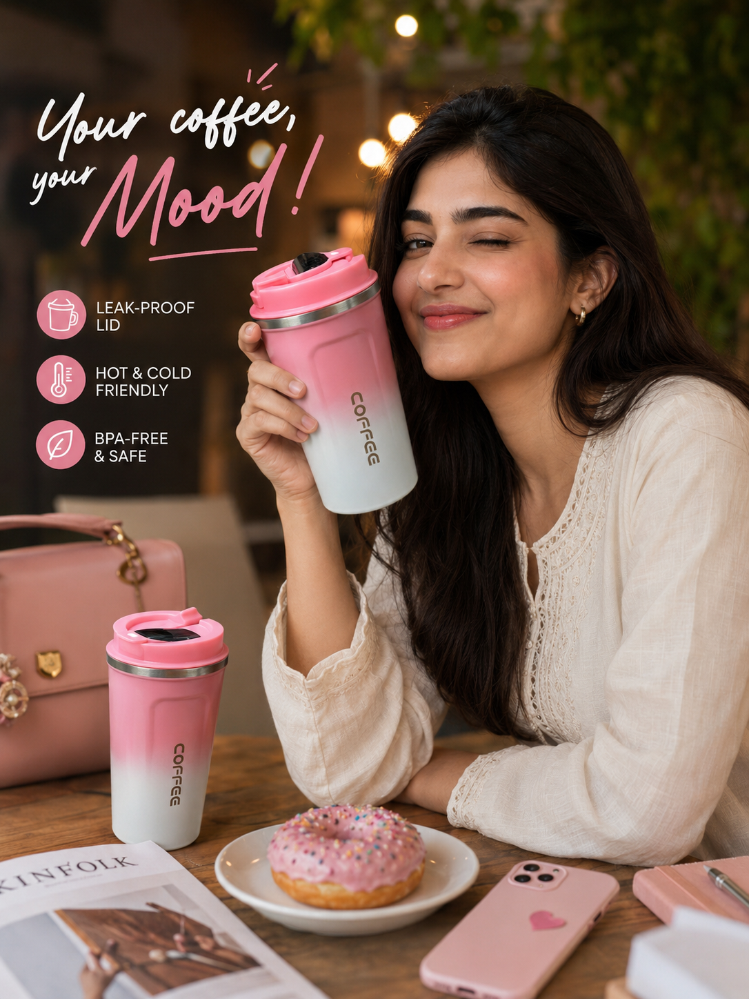 Gradient Insulated Coffee Cup 500 ML