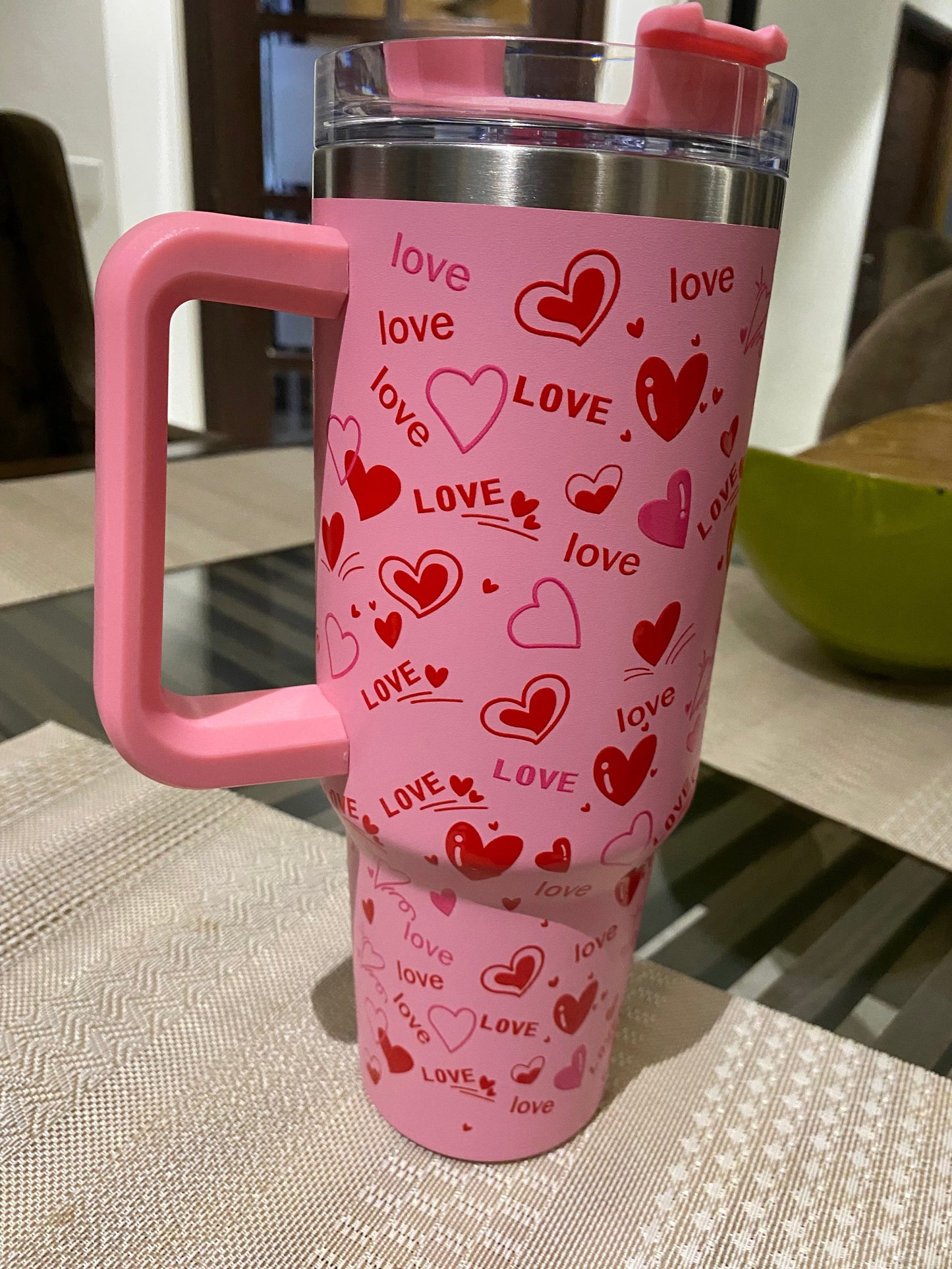 Pink HydraFlex Bottle 1200 ML with Straw