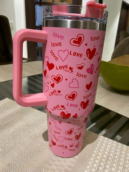 Pink HydraFlex Bottle 1200 ML with Straw