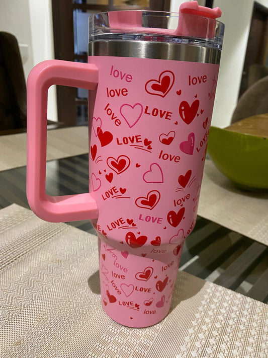 Pink HydraFlex Bottle 1200 ML with Straw
