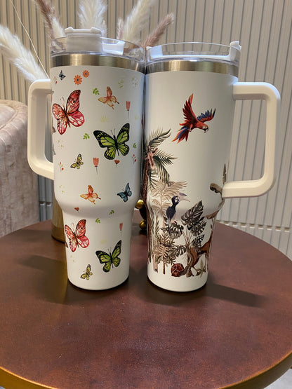 White Butterfly HydraFlex Bottle 1200 ML with Straw